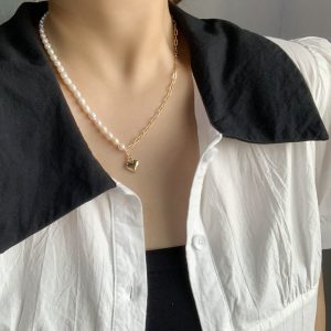 High Quality Freshwater Pearl Plated 14k Necklace