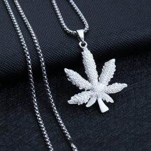 Retro Titanium Steel Necklace With A Palm-clapping Pendant