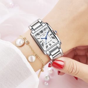 Vagran Needle Square Womens Retro Fashion Small Square Watch