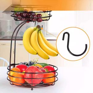 Double-layer Fruit Basket Restaurant Snack Storage Basket