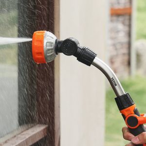 Heavy Duty Garden Hose Wand 15-Inch Long With 8 Spray Patterns & Swivel Head