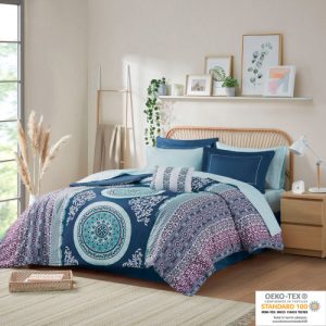 Queen Boho Comforter Set With Bed Sheets