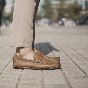 British Style Bean Shoes Leather Men