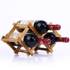 Creative Collapsible Wine Rack Home Decorating Practical Wine Rack Living Room Wine Cabinet Display Rack Solid Wood Production