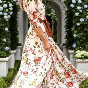 New Women’s Dresses, Flower Printed Dresses, Princess Dresses, Dresses