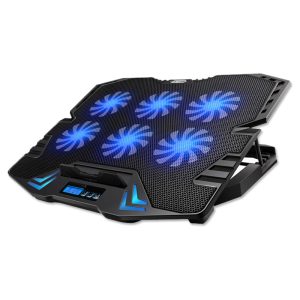 Laptop Radiator 6 Fans LCD Screen Display Touch Operation